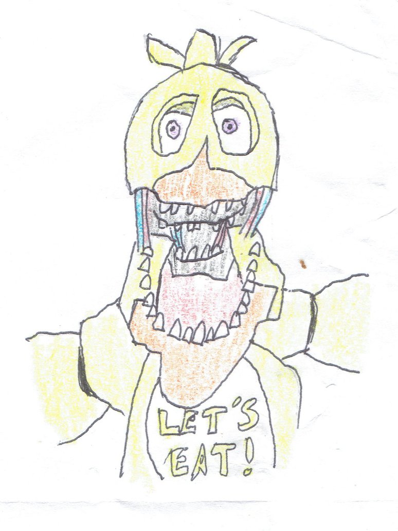 774x1033 Withered Chica Drawing By Jericjan