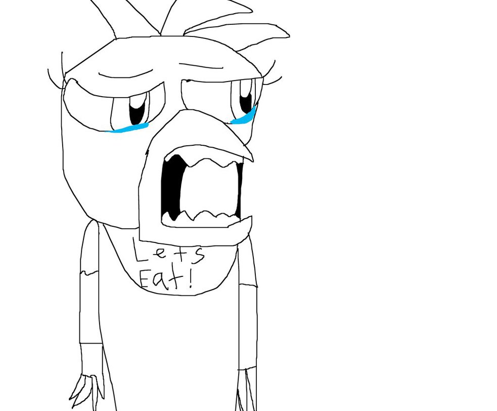 983x812 Withered Chica Drawing By Iza200117