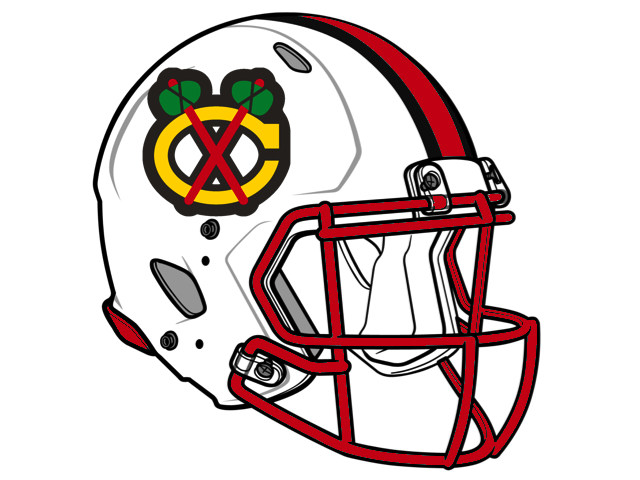 640x480 Chicago Blackhawks Football Helmet