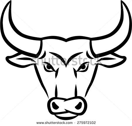 450x430 Elegant Chicago Bulls Background Bull Head Silhouette Stock Photos