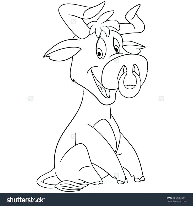 736x785 Bull Coloring Page Affan