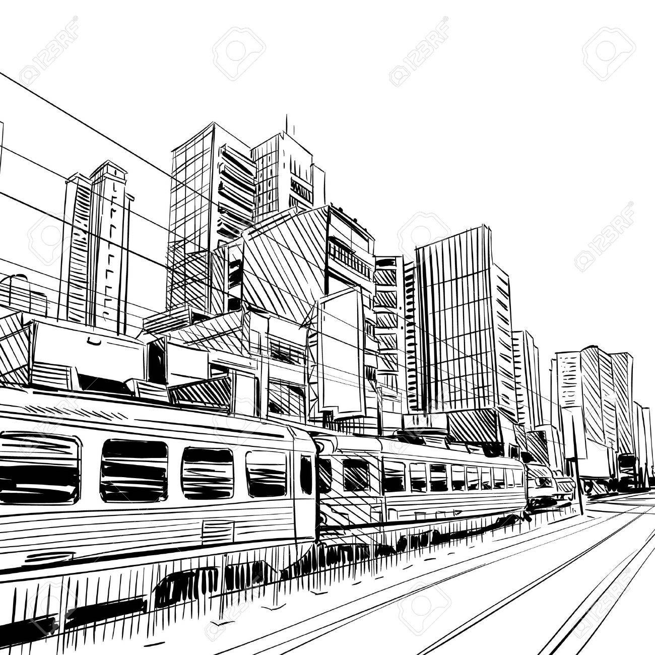 1300x1300 China City Sketch, Design. Illustration Royalty Free Cliparts