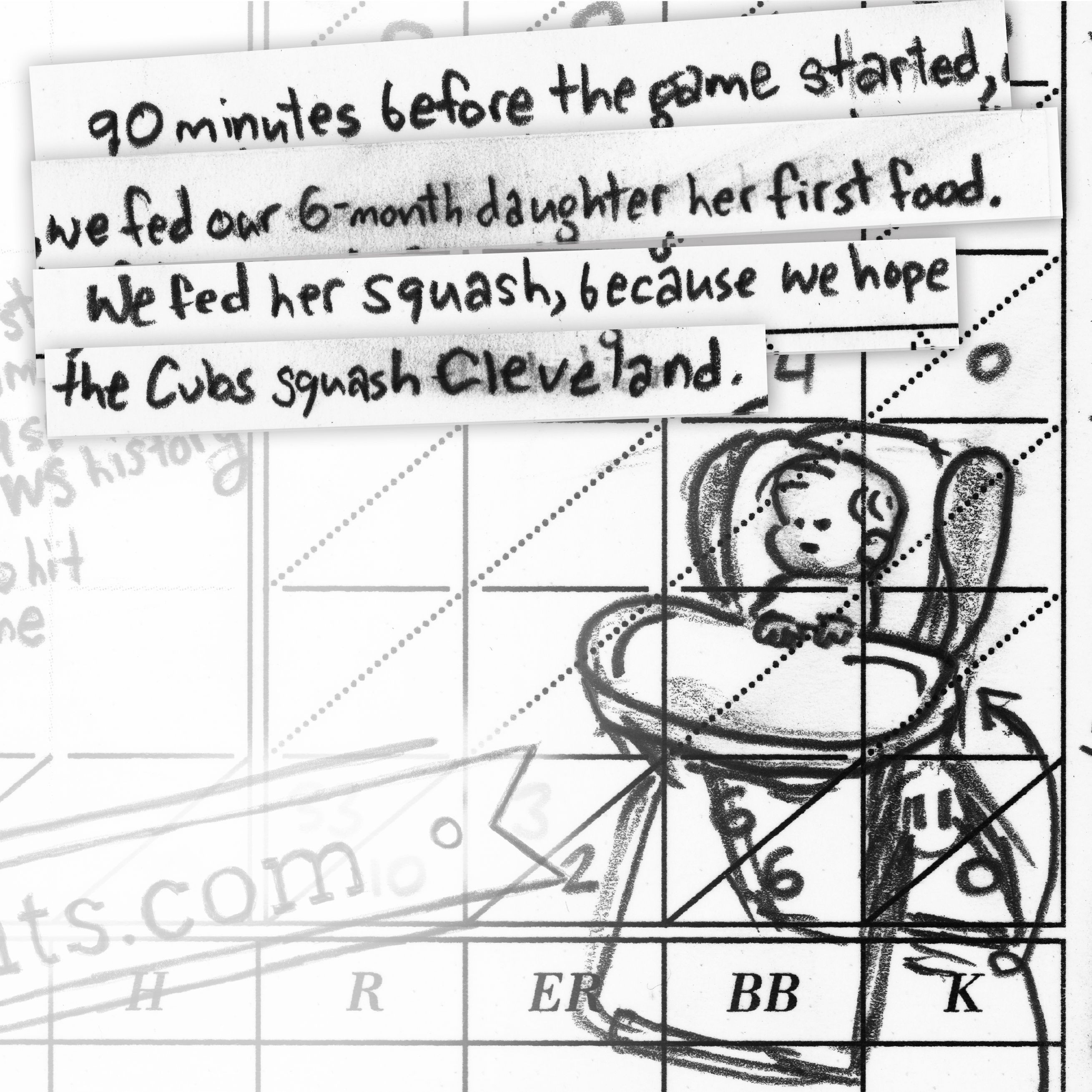 2619x2619 Game 1 Scorecard For 2016 World Series