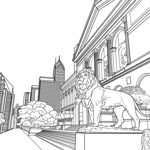 498x498 Towering Chicago Chicago Coloring Book