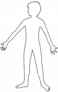 236x375 Outline Picture Parts Of The Human Body. Great For Students