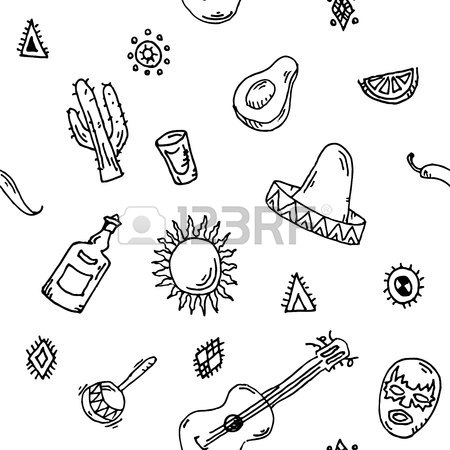 450x450 Cute Set Of A Different Traditional Mexican Items. Chichen Itza