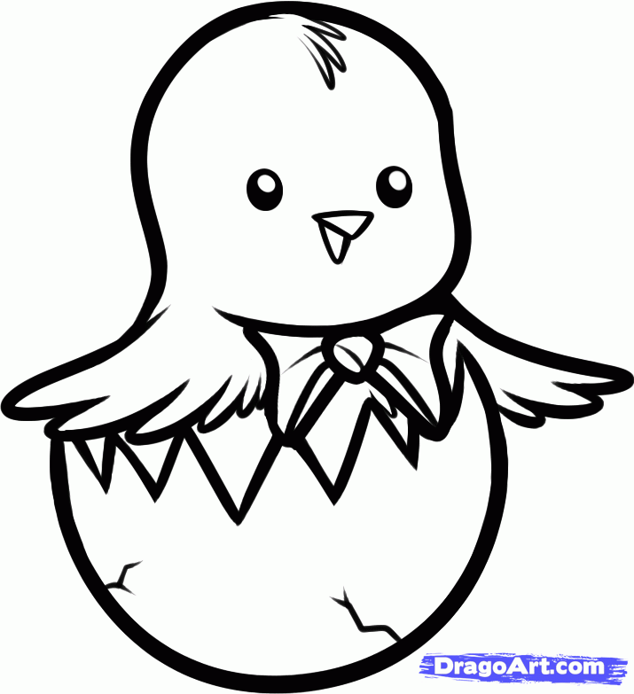 715x783 Easter Chick Drawing Hd Easter Images