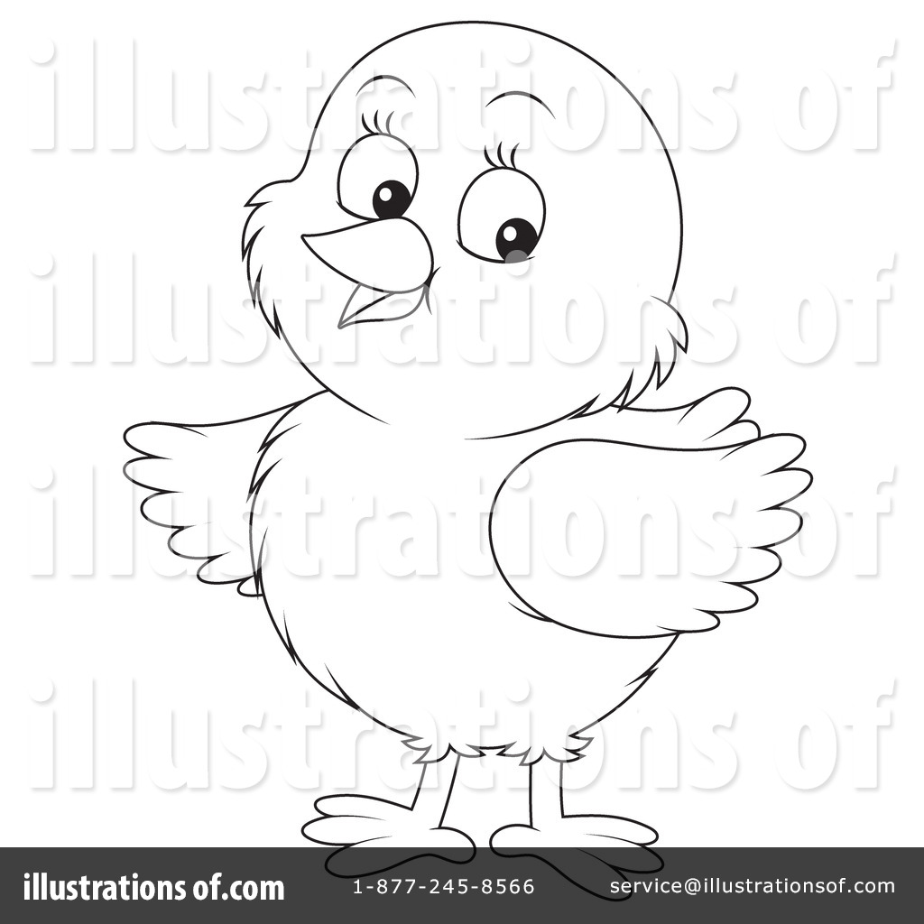 1024x1024 Chick Clipart Line Drawing
