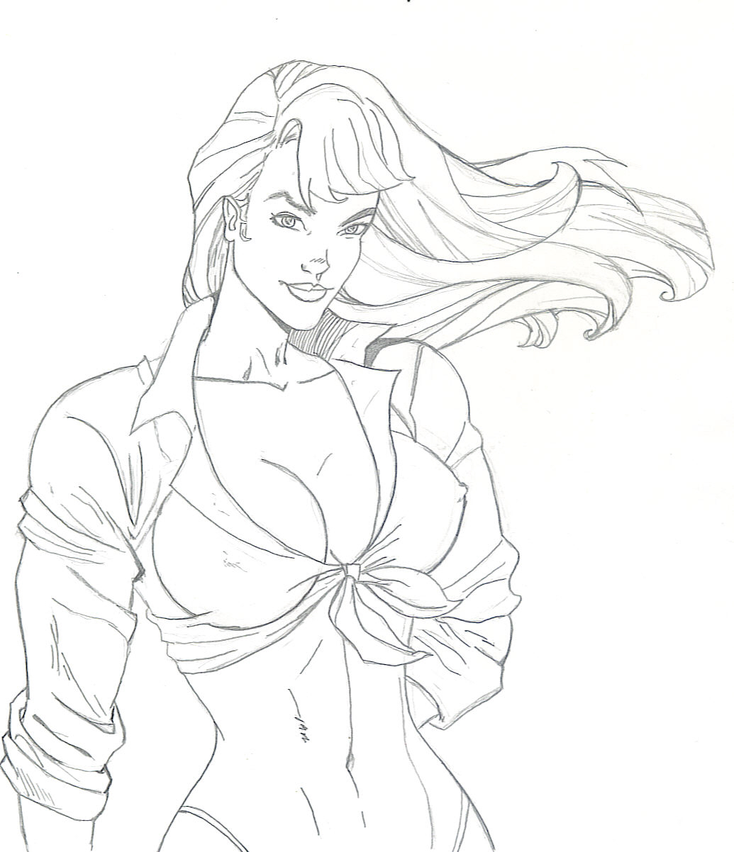 1035x1202 Practice Drawing Hot Chick By Nomad55