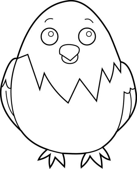 448x550 Baby Chick Coloring Page