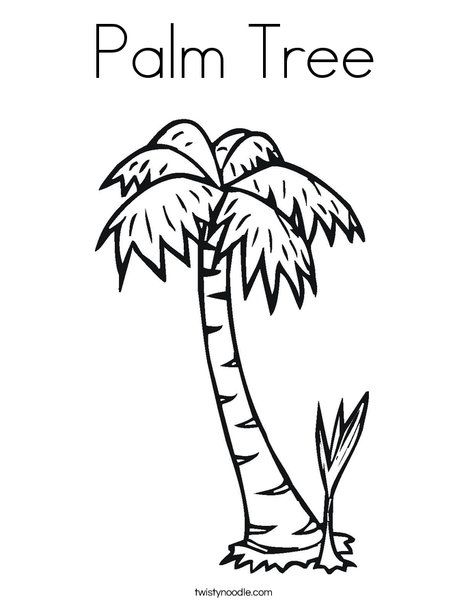 468x605 Palm Tree Coloring Page Luau Party Craft Palm