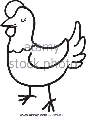 300x413 A Cute Cartoon Chicken Rooster Character Stock Photo 136175804