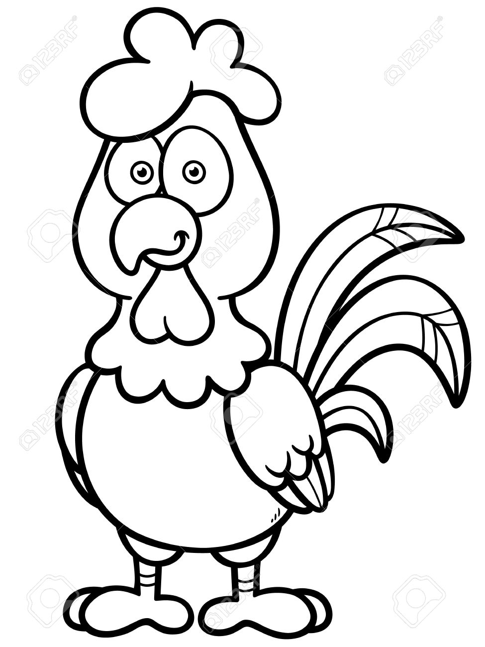 975x1300 Vector Illustration Of Cartoon Chicken