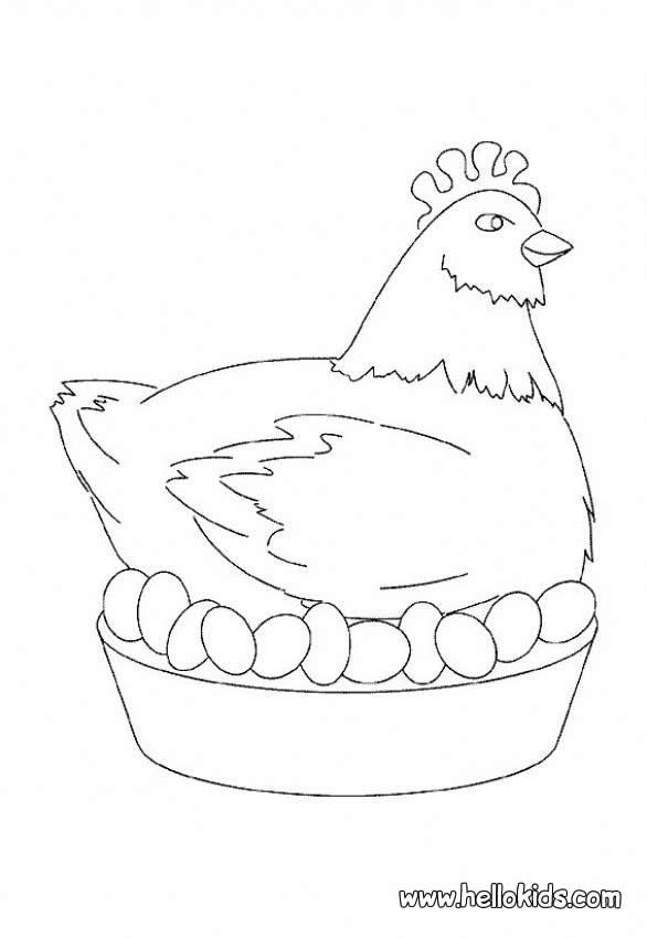 586x850 Hen Coloring Pages, Free Online Games, Drawing For Kids, Reading