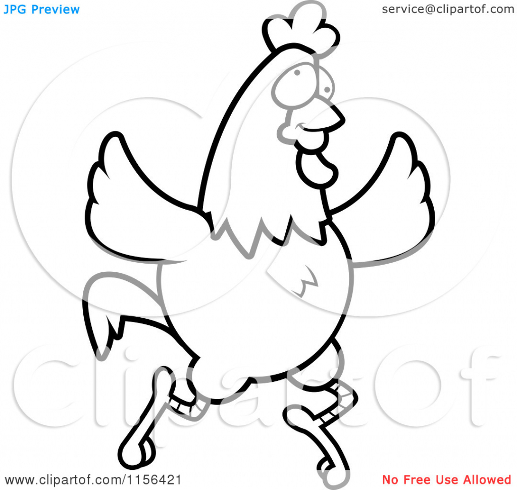 1024x970 Cartoon Chicken Drawing Cartoon Clipart Of A Black And White Crazy