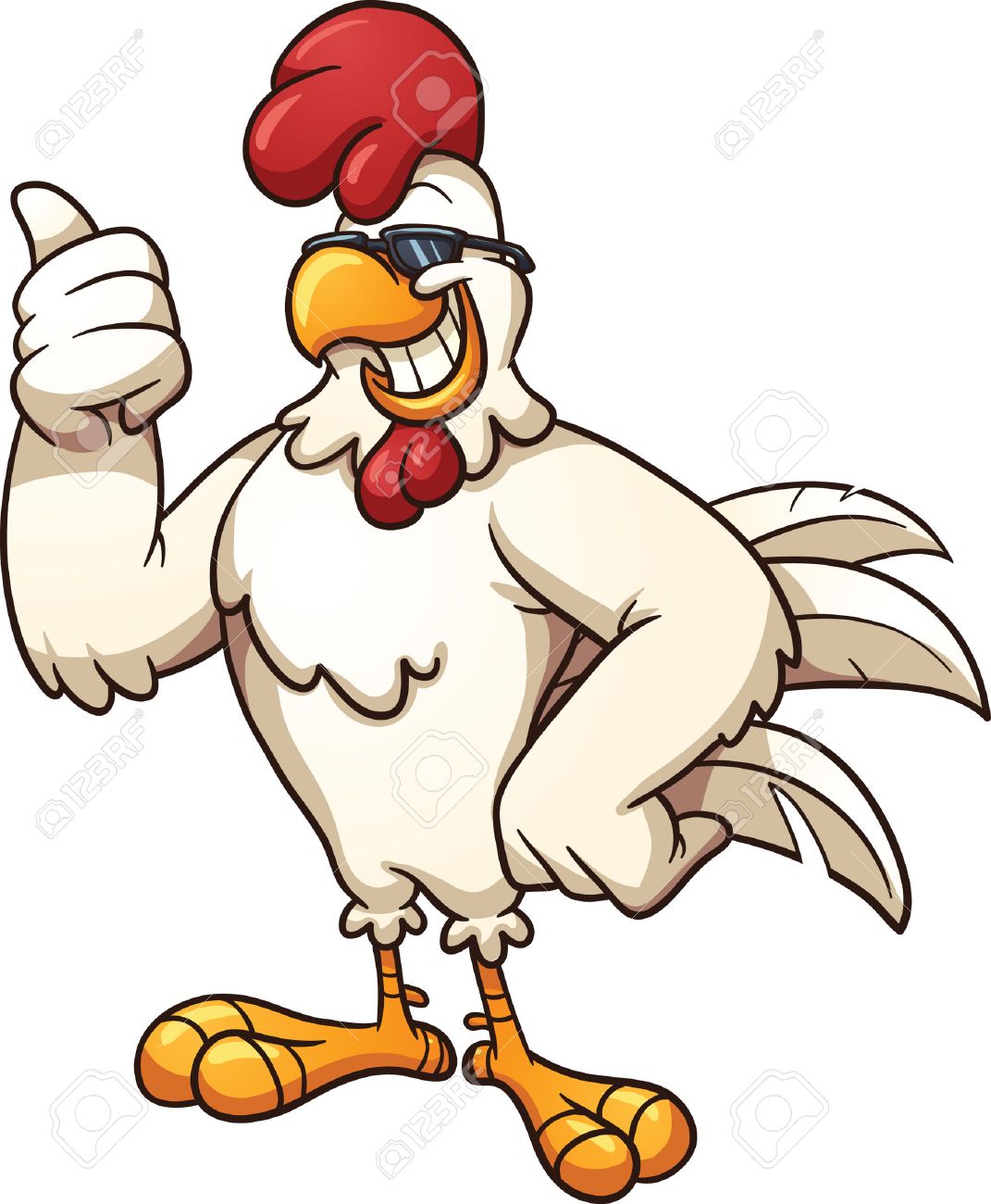 1071x1300 Cool Cartoon Chicken Vector Clip Art Illustration With Simple