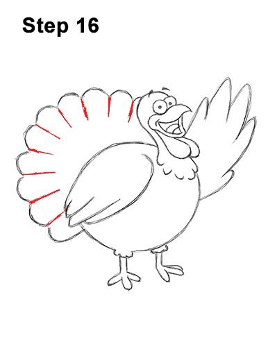 386x500 How To Draw A Turkey (Cartoon)