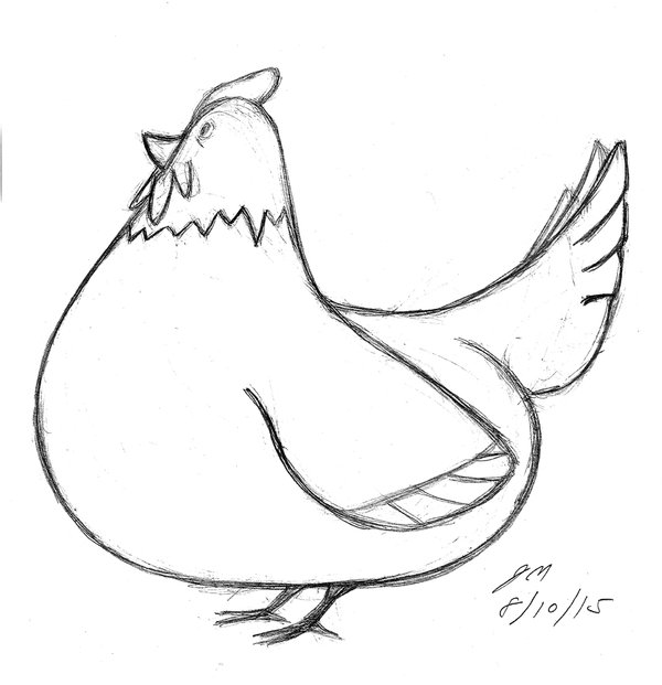 600x621 Daily Sketch Chicken 081015 By Jrmurray76