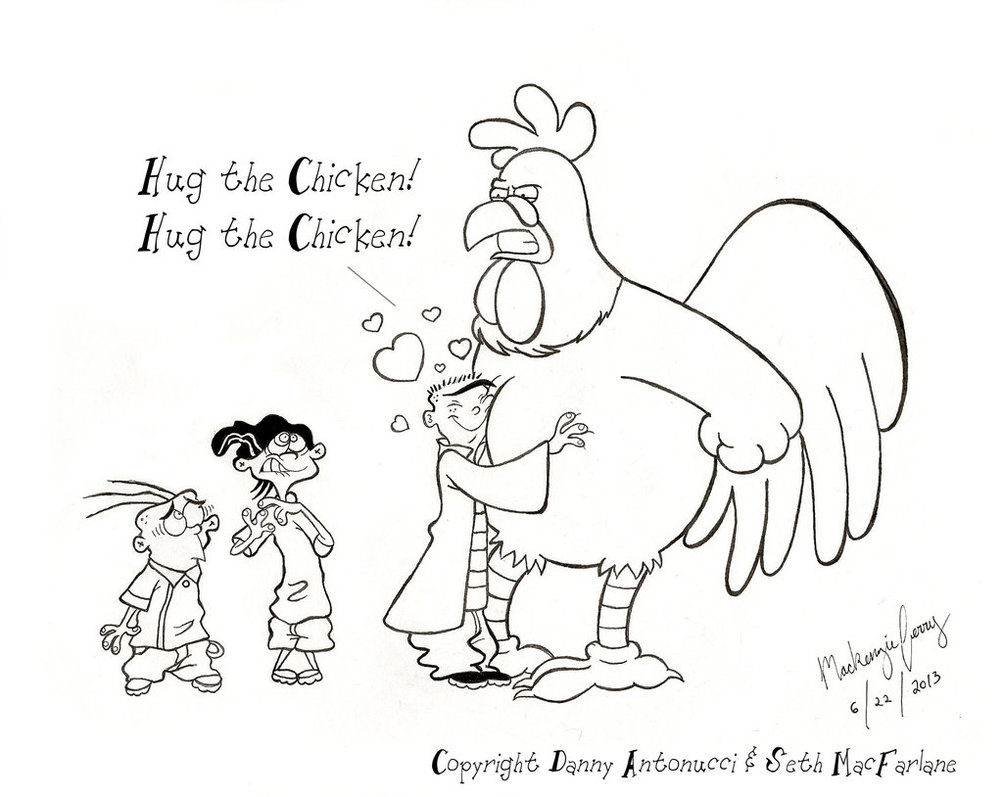 1003x797 Hug The Chicken! By Ferryqueen