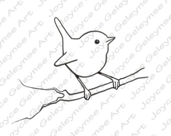 340x270 Digital Stamp Chicken Drawing Hen Poultry Outline Art