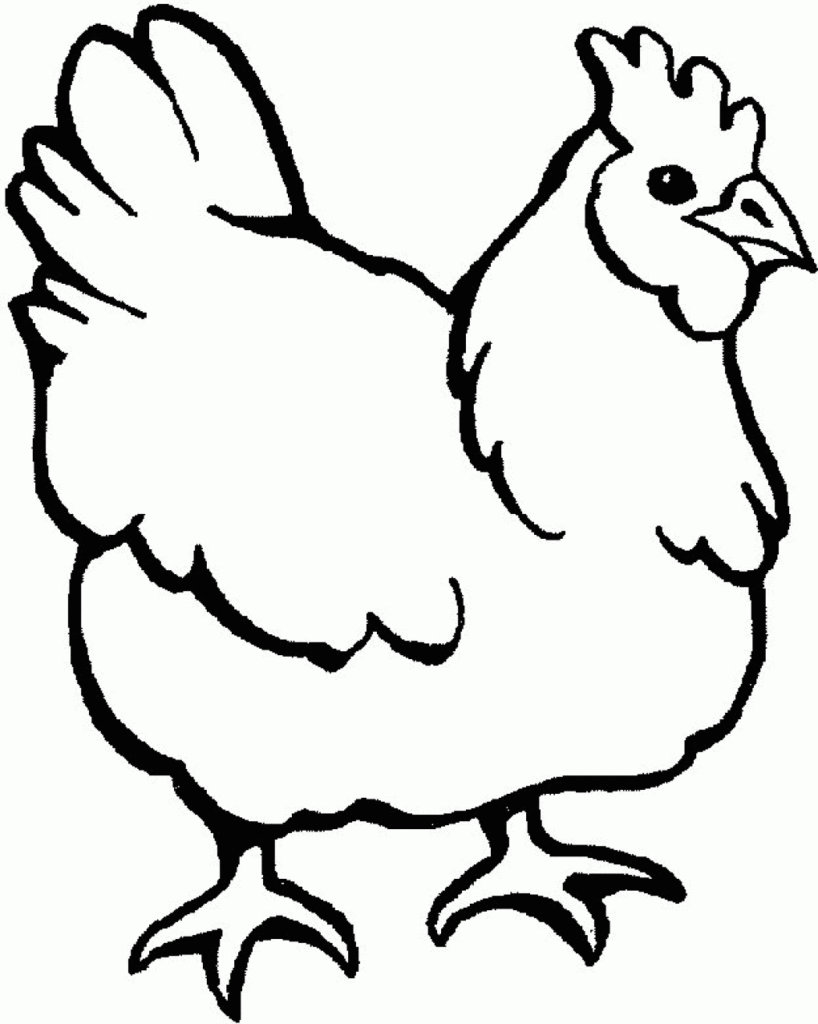 818x1024 Chicken Outline