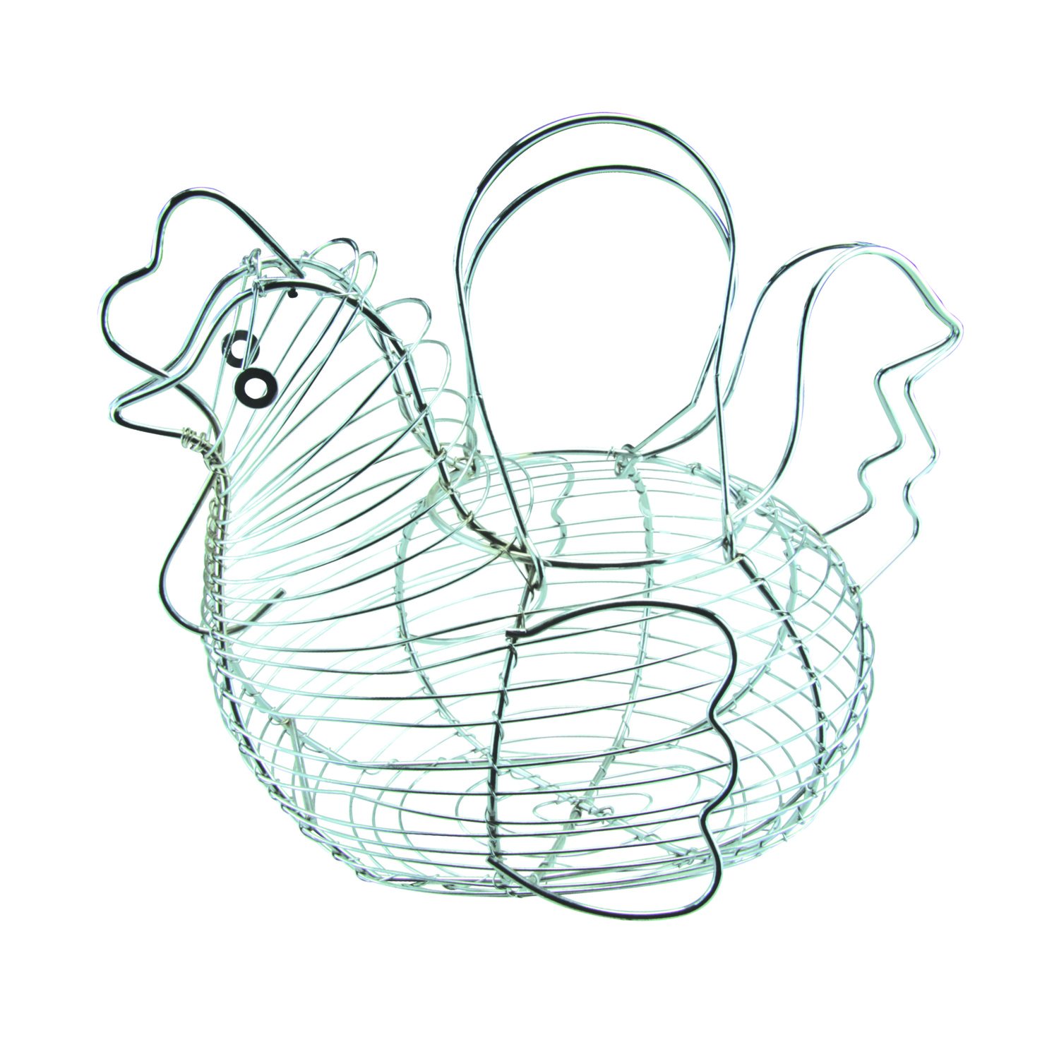 1500x1500 Chrome Hen Egg Basket
