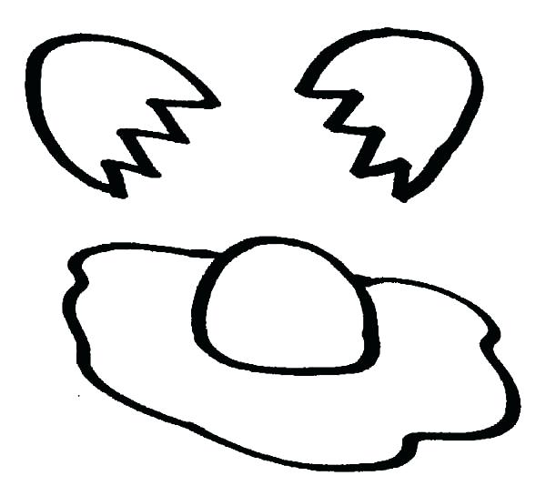 600x545 Coloring Pages Of Eggs Drawing Broken Egg Coloring Pages Free