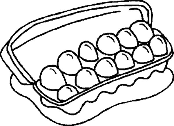 600x433 Dozen Of Chicken Egg Coloring Pages