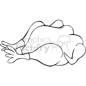 300x300 Royalty Free Chicken Dinner Outline 383030 Vector Clip Art Image