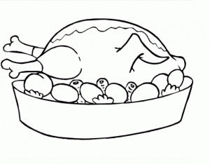 300x234 Free Coloring Pages Foods Chicken For Kids Printable 2014