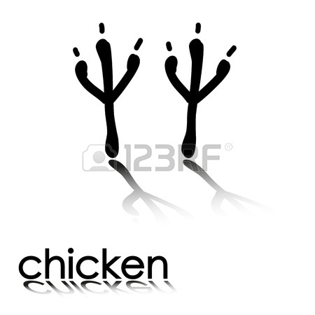 450x450 Chicken Or Turkey Foot. There Are Place For Your Text. For Example
