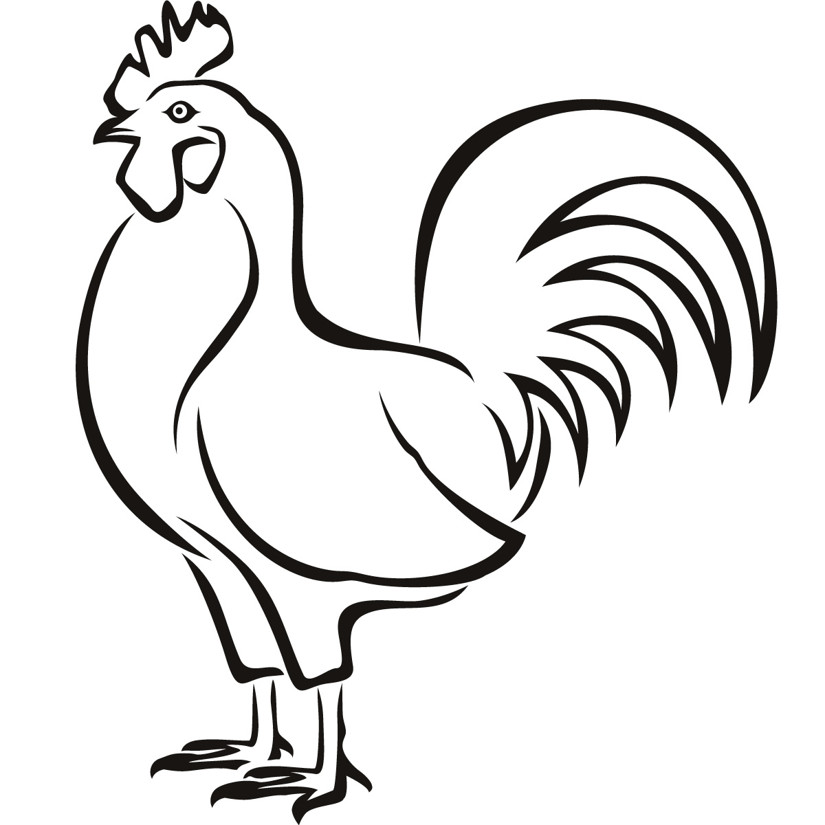 1200x1200 Drawing Of A Chicken