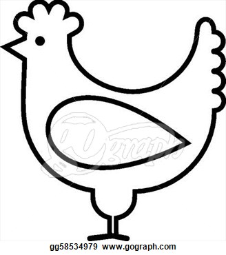 328x370 White Chicken Clipart