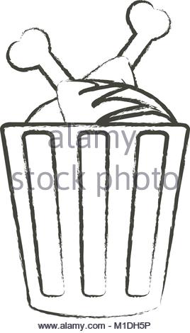 268x470 Vector Illustration Fried Chicken Legs Pattern Stock Vector Art