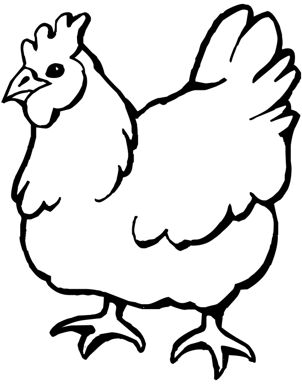 612x792 Chicken Coloring Pages For Kids