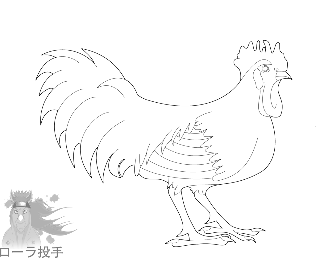 1024x837 Chicken Line Art By Purapuss