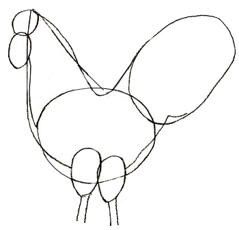 350x336 How To Draw A Rooster