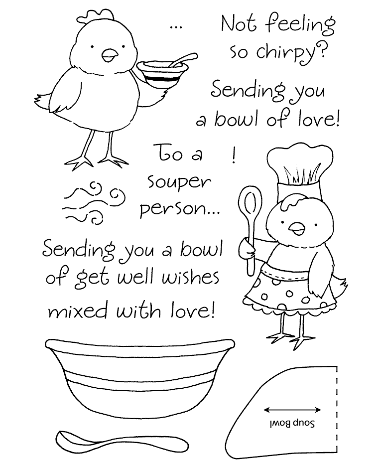 765x937 Chicken Soup Clear Stamp Set 11170mc