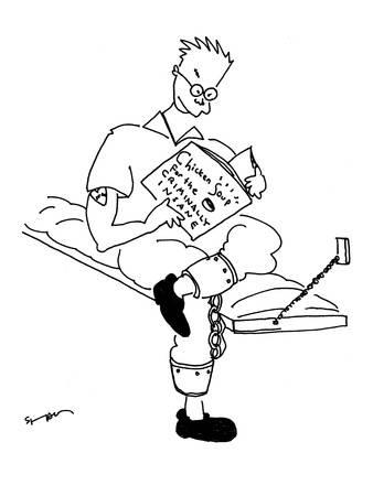 338x450 Prisoner In Cell Block With Shackles On Legs Reads