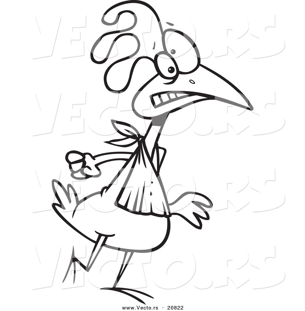 1024x1044 Vector Of A Cartoon Walking Chicken