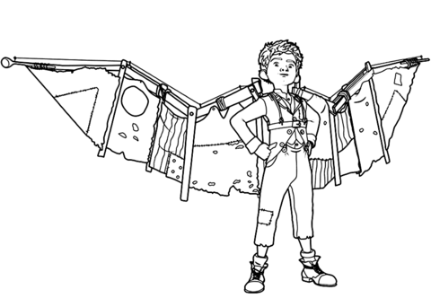 480x342 Victor With Chicken Wings Coloring Page Free Printable Coloring