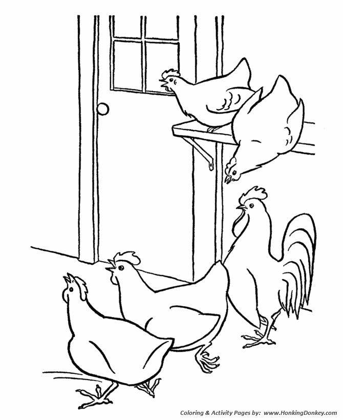 670x820 Farm Animal Coloring Pages Printable Chickens Coloring Page Hens
