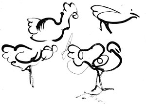 300x213 Chicken Feeding Drawings Fine Art America