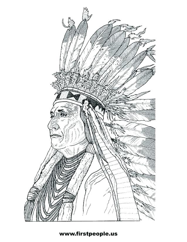 638x826 Here Are Indian Coloring Pages Pictures Chief To Color In Native