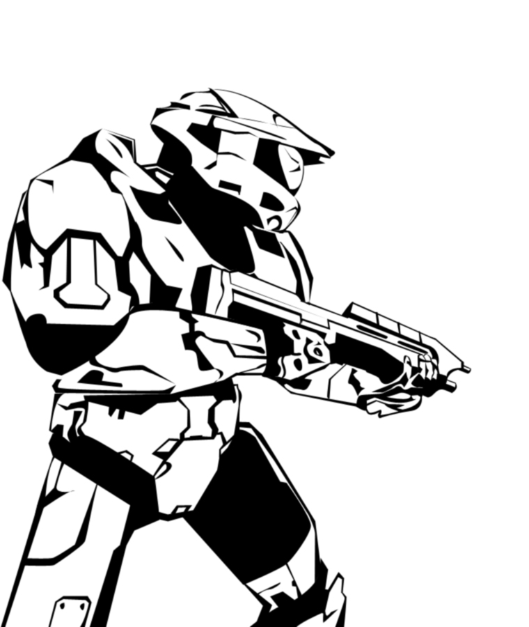 760x900 Master Chief Ink Sketch By Nate9126