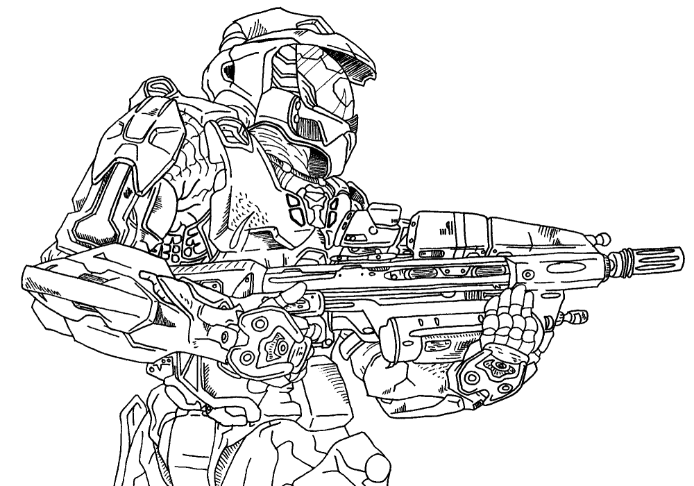 1000x700 Master Chief Lineart By Sephiroth7734