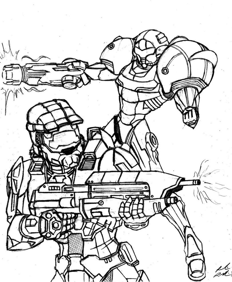 811x984 Samus Aranmaster Chief Final Rough Draft By Robinelyce