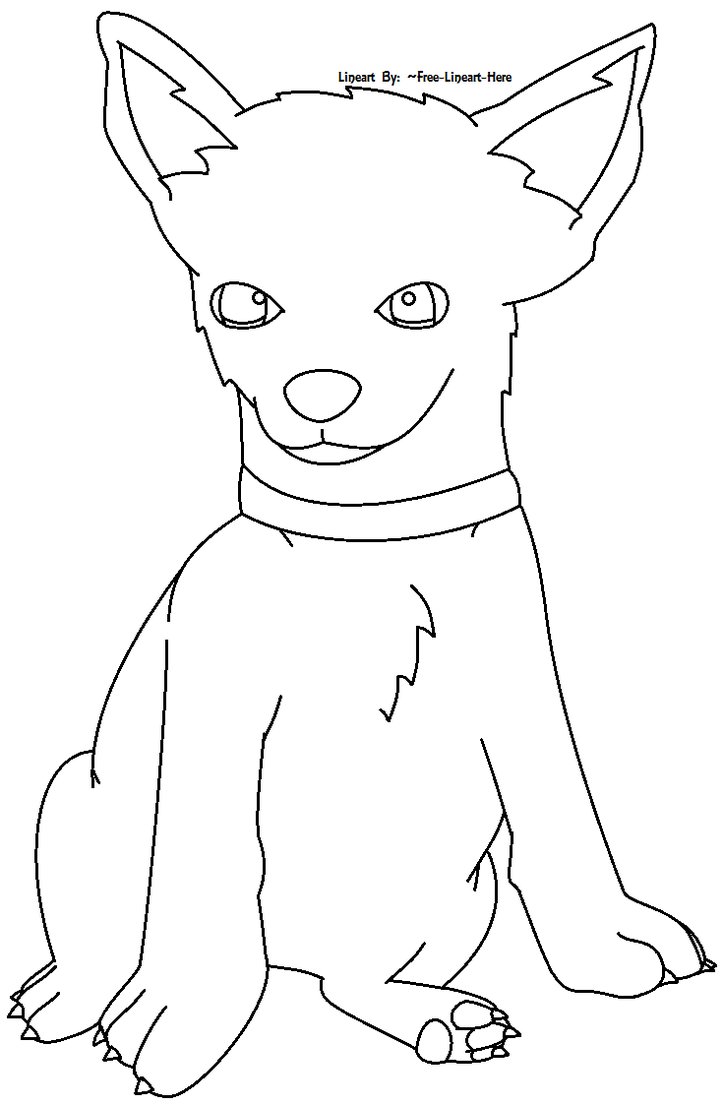 723x1105 Chihuahua Puppy Lineart By Free Lineart Here