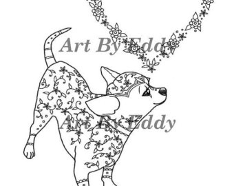 340x270 Art Of Chihuahua Coloring Book 1960 Coloring Pen Hippy Books