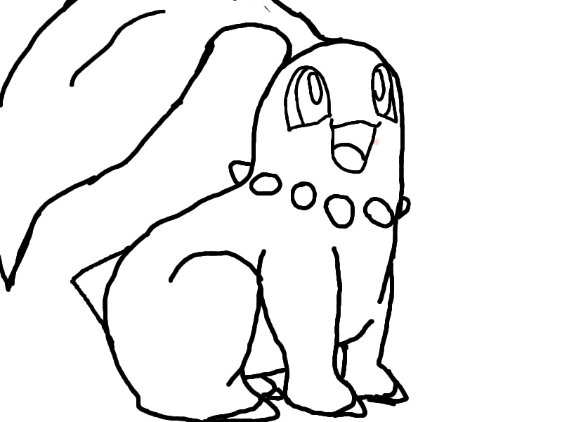 800x600 Chikorita Lineart By Jordleewill